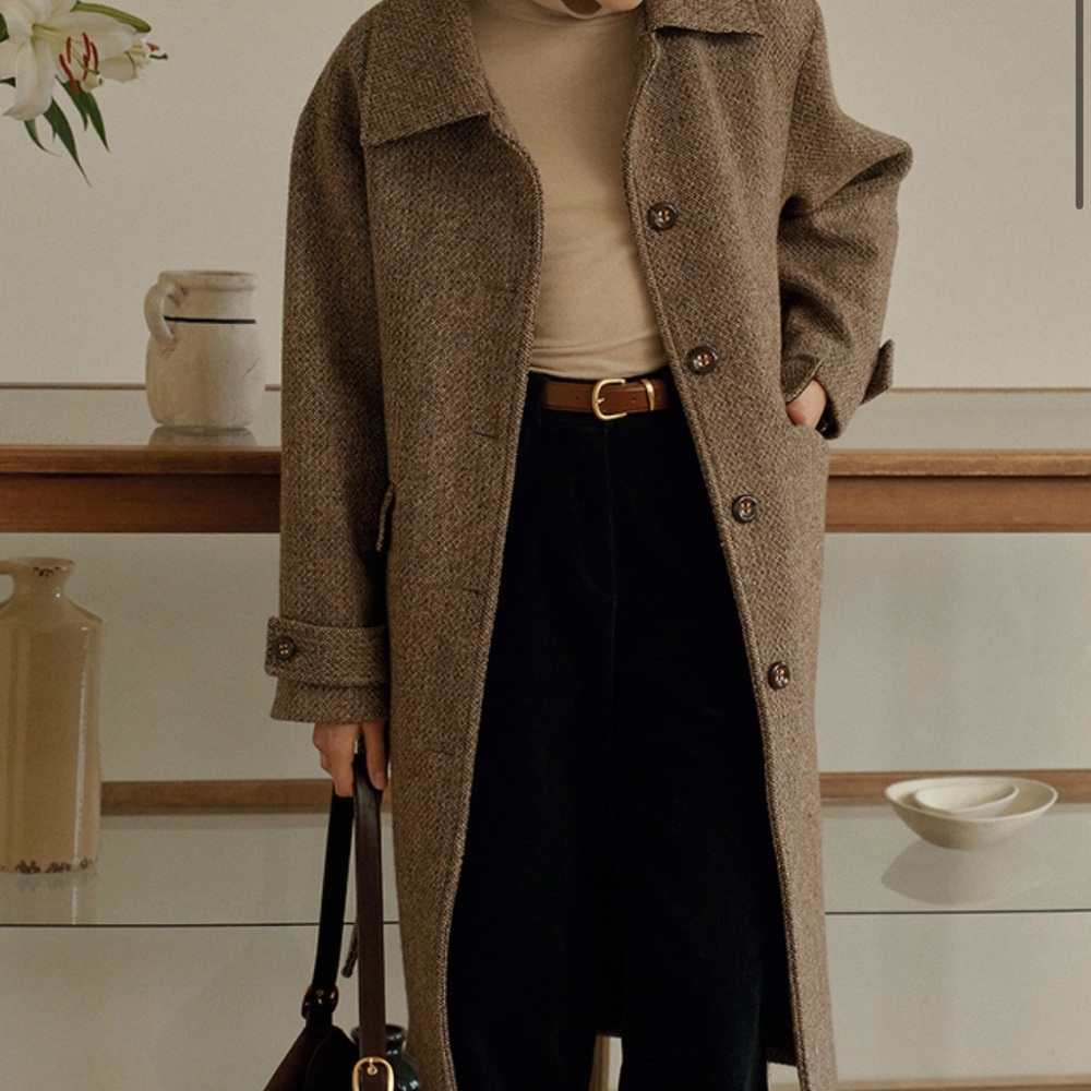 Anedit brown wool coat